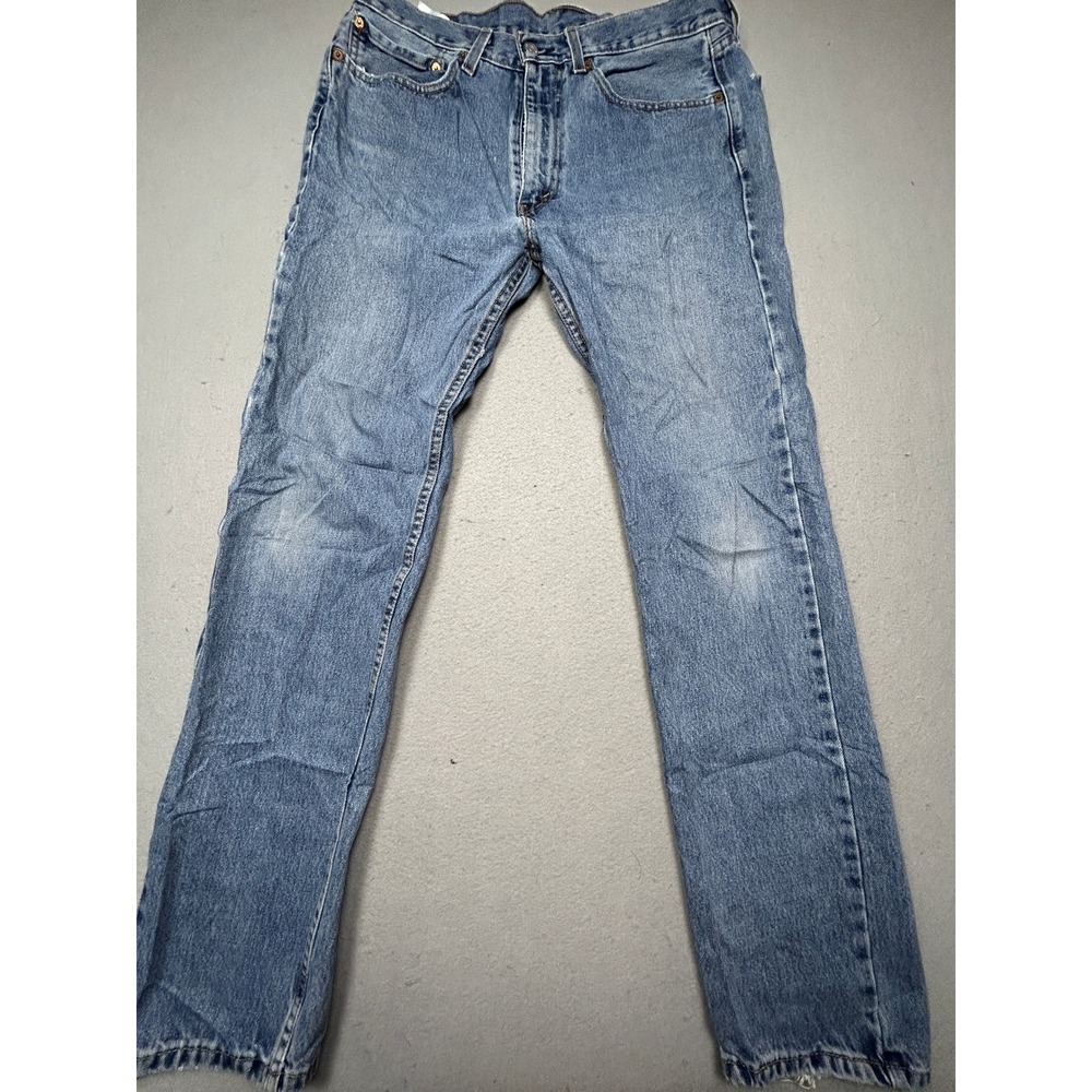 Levi's 505 Regular Fit Denim Jeans Blue W34 L34 Mens